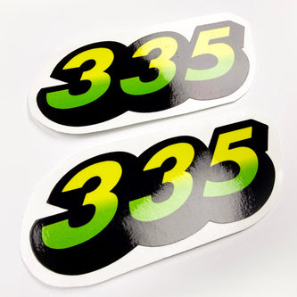 Vinyl number stickers for lawn mower