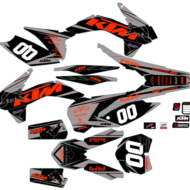 Graphic vinyl decals set for moto KTM SX SXF 125 150 250 350 450 2013-2015  Stickers vinyl kit for motorbike motorcycle without a headlight