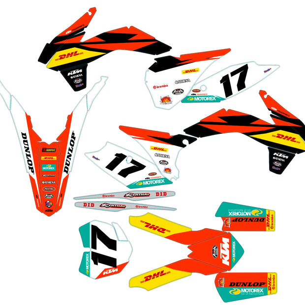 Graphic vinyl decals set for moto KTM SX SXF 125 150 250 350 450 2013-2015  Stickers vinyl kit for motorbike motorcycle without a headlight