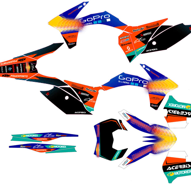 Graphic vinyl decals set for moto KTM SX SXF EX 125 150 250 350 450 for 2012-2013 Stickers vinyl kit for motorbike motorcycle with a headlight