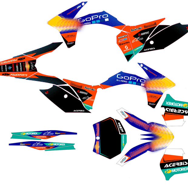 Graphic vinyl decals set for moto KTM SX SXF EX 125 150 250 350 450 for 2011-2012 Stickers vinyl kit for motorbike motorcycle  without a headlight