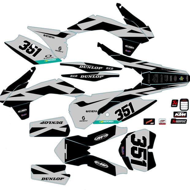 Graphic vinyl decals set for moto KTM SX SXF 125 150 250 350 450 2013-2015  Stickers vinyl kit for motorbike motorcycle without a headlight