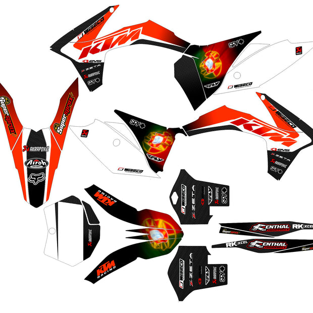 Graphic vinyl decals set for moto KTM SX SXF EX 125 150 250 350 450 for 2011-2012 Stickers vinyl kit for motorbike motorcycle  without a headlight