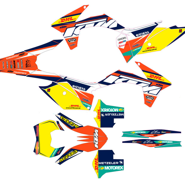 Graphic vinyl decals set for moto KTM SX SXF EX 125 150 250 350 450 for 2012-2013 Stickers vinyl kit for motorbike motorcycle with a headlight