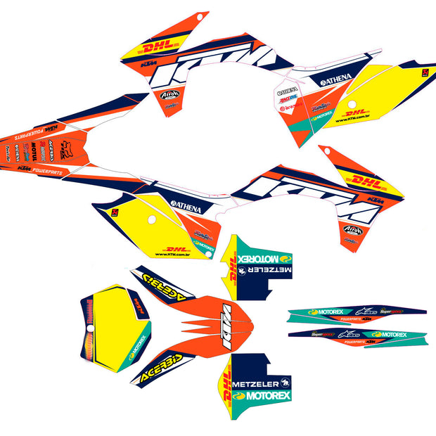 Graphic vinyl decals set for moto KTM SX SXF EX 125 150 250 350 450 for 2011-2012 Stickers vinyl kit for motorbike motorcycle  without a headlight