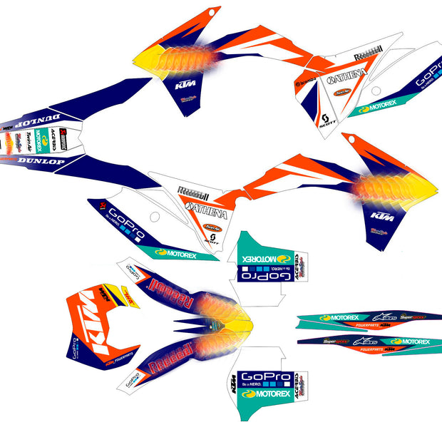 Graphic vinyl decals set for moto KTM SX SXF EX 125 150 250 350 450 for 2012-2013 Stickers vinyl kit for motorbike motorcycle with a headlight