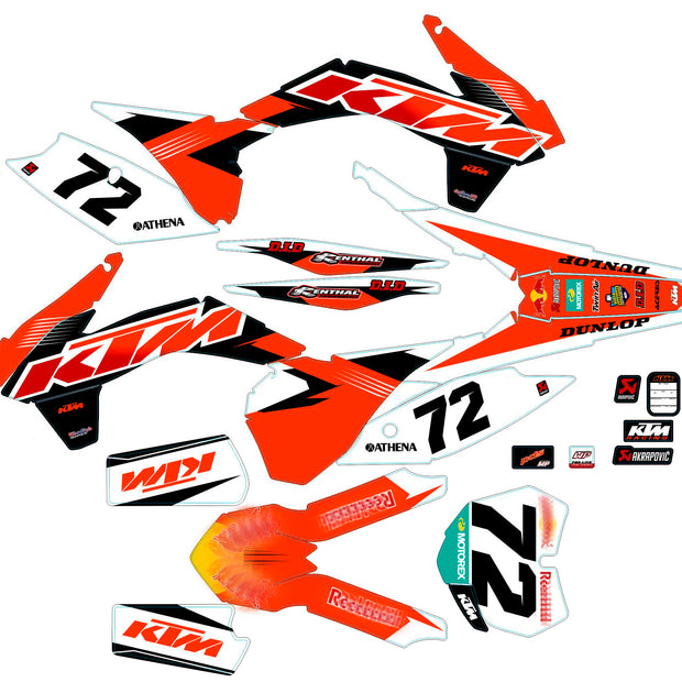 Graphic vinyl decals set for moto KTM SX SXF 125 150 250 350 450 2013-2015  Stickers vinyl kit for motorbike motorcycle without a headlight