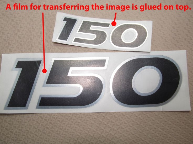 Vinyl graphic decals set two numbers 