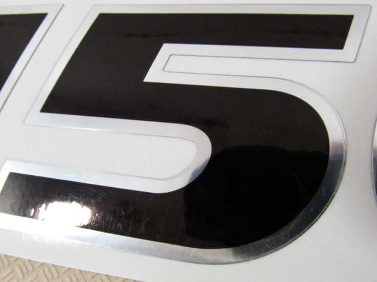 Vinyl graphic decals set two numbers 