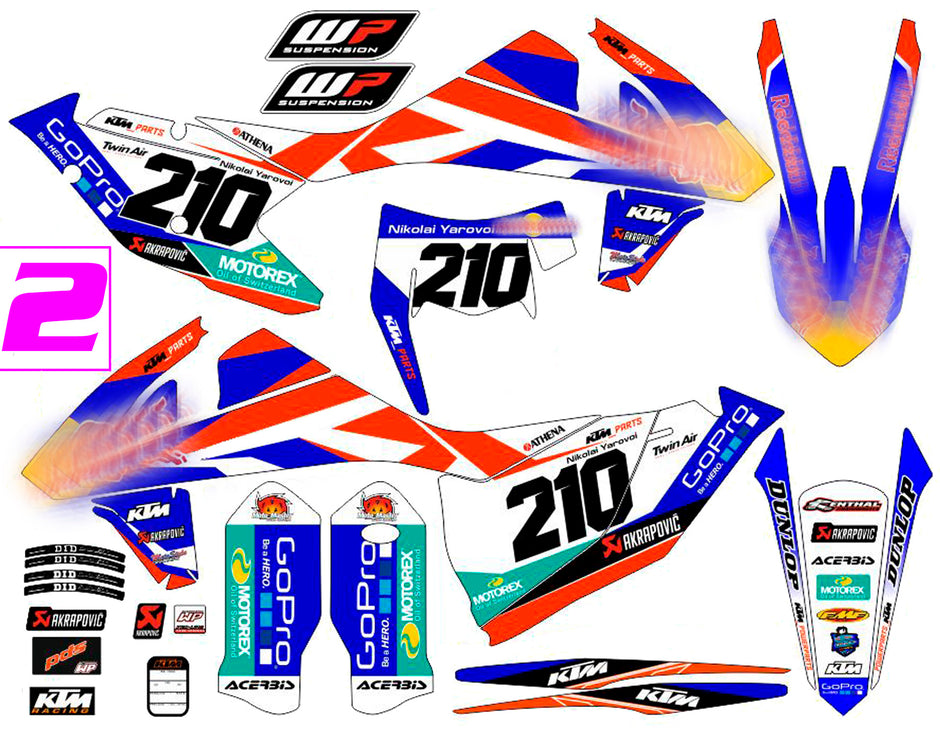 Graphic vinyl decals set for moto KTM SX SXF 125 150 250 350 450 2017-2019  Stickers vinyl kit for motorbike motorcycle with a headlight