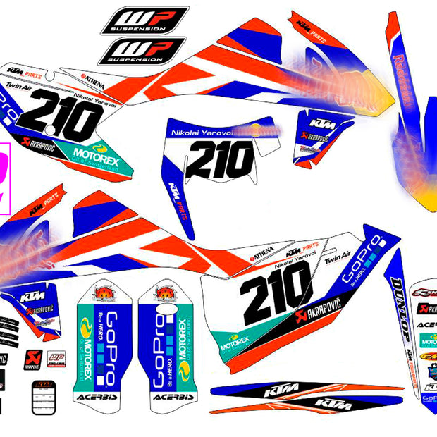 Graphic vinyl decals set for moto KTM SX SXF 125 150 250 350 450 2017-2019  Stickers vinyl kit for motorbike motorcycle with a headlight