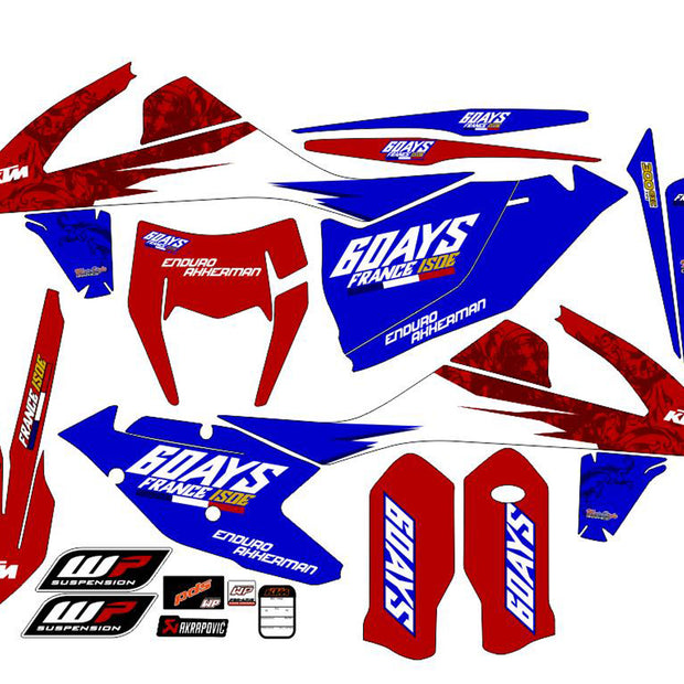 Graphic vinyl decals set for moto KTM SX SXF 125 150 250 350 450 2017-2019  Stickers vinyl kit for motorbike motorcycle with a headlight
