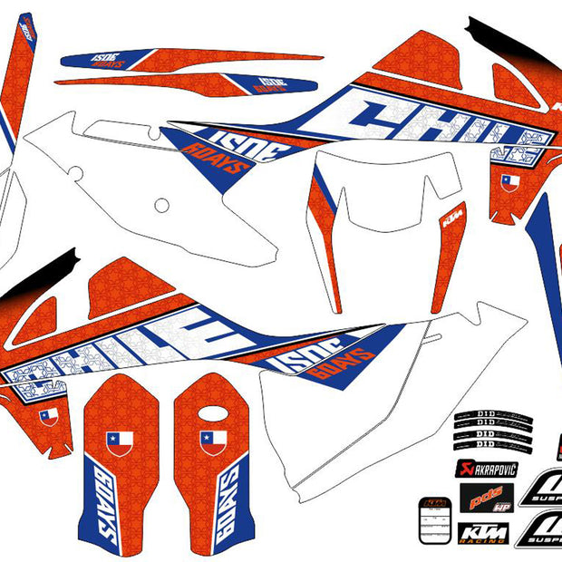 Graphic vinyl decals set for moto KTM SX SXF 125 150 250 350 450 2017-2019  Stickers vinyl kit for motorbike motorcycle with a headlight