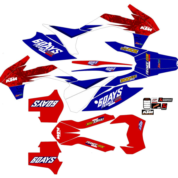 Graphic vinyl decals set for moto KTM SX SXF 125 150 250 350 450 2014-2016  Stickers vinyl kit for motorbike motorcycle with a headlight