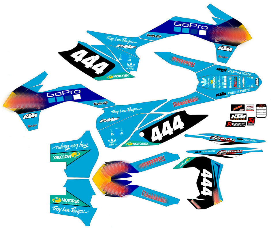 Graphic vinyl decals set for moto KTM SX SXF 125 150 250 350 450 2014-2016  Stickers vinyl kit for motorbike motorcycle with a headlight