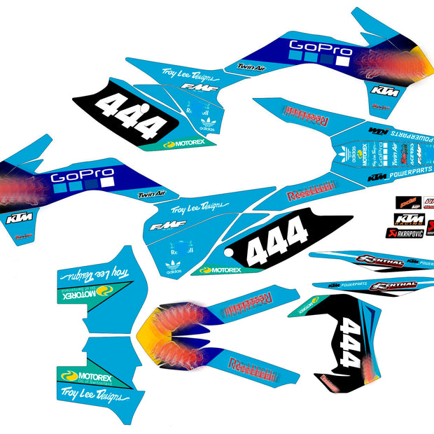 Graphic vinyl decals set for moto KTM SX SXF 125 150 250 350 450 2014-2016  Stickers vinyl kit for motorbike motorcycle with a headlight