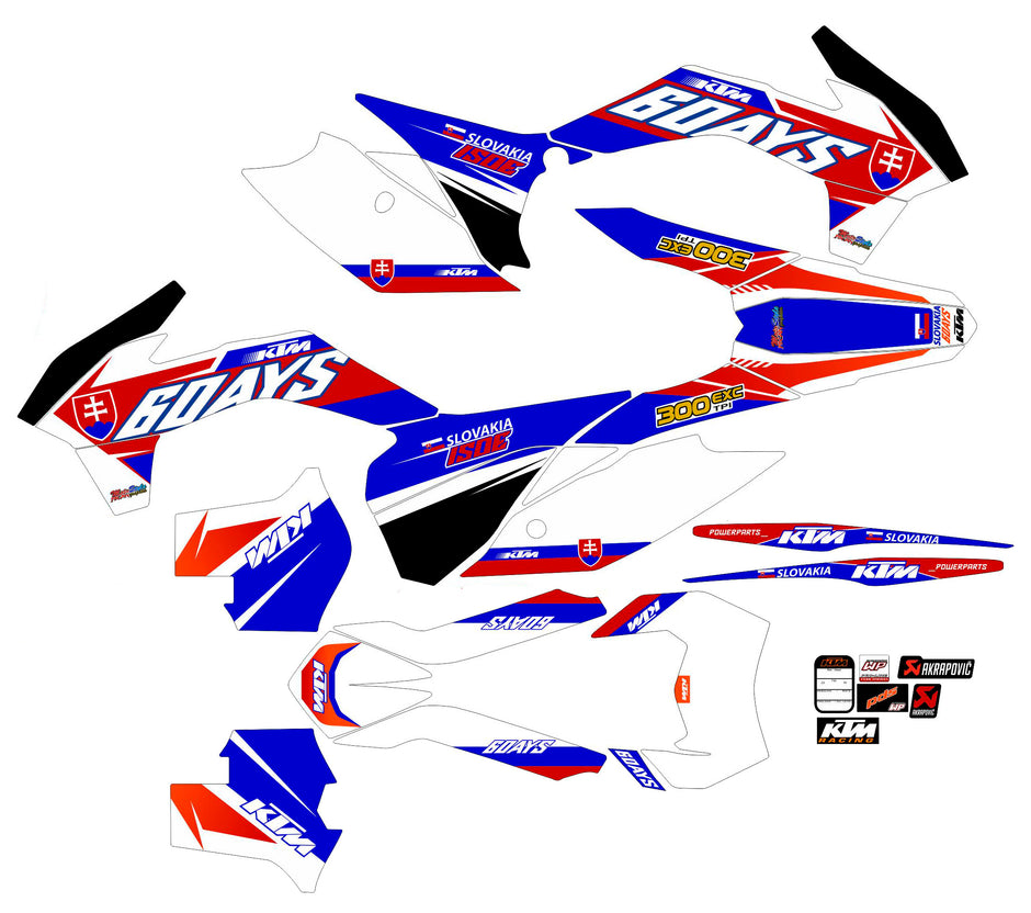 Graphic vinyl decals set for moto KTM SX SXF 125 150 250 350 450 2014-2016  Stickers vinyl kit for motorbike motorcycle with a headlight