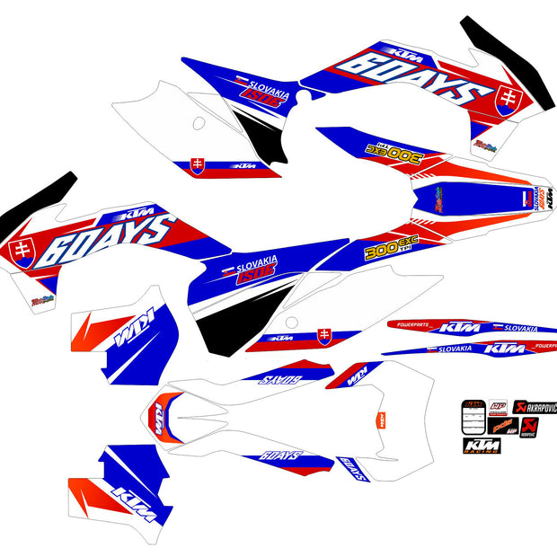 Graphic vinyl decals set for moto KTM SX SXF 125 150 250 350 450 2014-2016  Stickers vinyl kit for motorbike motorcycle with a headlight