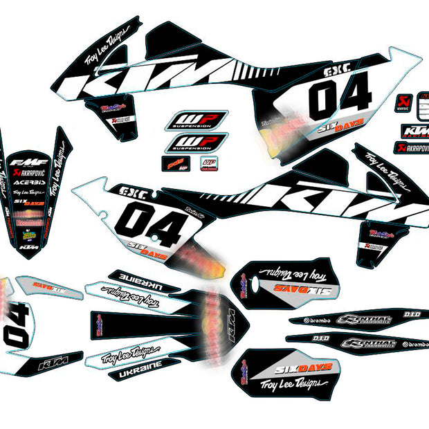 Graphic vinyl decals set for moto KTM SX SXF 125 150 250 350 450 2017-2019  Stickers vinyl kit for motorbike motorcycle with a headlight