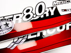 Vinyl graphic red decals set suitable for Mercury 8 hp two stroke outboard engine. Vinyl red stickers kit for Mercury 8 hp  Handmade