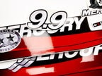 Vinyl graphic red decals set suitable for Mercury 9.9 hp two stroke outboard engine. Vinyl red stickers kit for Mercury 9.9 hp  Handmade