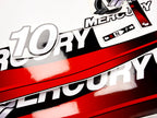 Vinyl graphic red decals set suitable for Mercury 10 hp two stroke outboard engine. Vinyl red stickers kit for Mercury 10 hp  Handmade