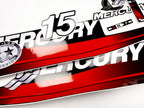 Vinyl graphic red decals set suitable for Mercury 15 hp two stroke outboard engine. Vinyl red stickers kit for Mercury 15 hp  Handmade