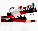 Vinyl graphic red decals set suitable for Mercury 20 hp two stroke outboard engine. Vinyl red stickers kit for Mercury 20 hp two stroke Handmade