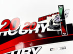 Vinyl graphic red decals set suitable for Mercury 20 hp two stroke outboard engine. Vinyl red stickers kit for Mercury 20 hp two stroke Handmade