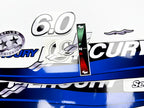 Vinyl graphic decals set blue color suitable for Mercury 6 hp two stroke outboard engine. Vinyl stickers kit blue color  for Mercury 6 hp  Handmade