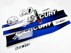Vinyl graphic decals set blue color suitable for Mercury 6 hp two stroke outboard engine. Vinyl stickers kit blue color  for Mercury 6 hp  Handmade