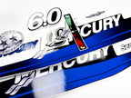 Vinyl graphic decals set blue color suitable for Mercury 6 hp two stroke outboard engine. Vinyl stickers kit blue color  for Mercury 6 hp  Handmade