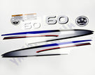 Vinyl graphic decals set suitable for Yamaha 60 hp two stroke outboard engine. Vinyl stickers kit for Yamaha 60 hp two stroke Handmade