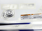 Vinyl graphic metalized silver shimmer decals set suitable for Yamaha 20 hp four stroke outboard engine. Vinyl stickers kit for Yamaha 20 hp four stroke Handmade