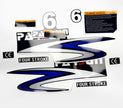 Vinyl graphic decals set suitable for Parsun 6 hp four stroke outboard engine. Vinyl stickers kit for Parsun 6 hp four stroke Handmade