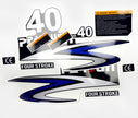 Vinyl graphic decals set suitable for Parsun 40 hp four stroke outboard engine. Vinyl stickers kit for Parsun 40 hp four stroke Handmade