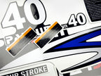 Vinyl graphic decals set suitable for Parsun 40 hp four stroke outboard engine. Vinyl stickers kit for Parsun 40 hp four stroke Handmade