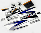 Vinyl graphic decals set suitable for Parsun 5 hp four stroke outboard engine. Vinyl stickers kit for Parsun 5 hp four stroke Handmade