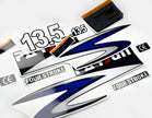 Vinyl graphic decals set suitable for Parsun 13.5 hp four stroke outboard engine. Vinyl stickers kit for Parsun 13/5 hp four stroke Handmade