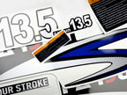 Vinyl graphic decals set suitable for Parsun 13.5 hp four stroke outboard engine. Vinyl stickers kit for Parsun 13/5 hp four stroke Handmade