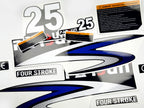Vinyl graphic decals set suitable for Parsun 25 hp four stroke outboard engine. Vinyl stickers kit for Parsun 25 hp four stroke Handmade
