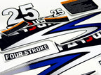 Vinyl graphic decals set suitable for Parsun 25 hp four stroke outboard engine. Vinyl stickers kit for Parsun 25 hp four stroke Handmade