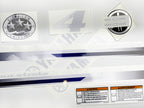 Vinyl graphic decals set suitable for Yamaha 4 hp four stroke outboard engine. Vinyl stickers kit for Yamaha 4 hp four stroke Handmade