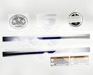 Vinyl graphic decals set suitable for Yamaha 6 hp four stroke outboard engine. Vinyl stickers kit for Yamaha 6 hp four stroke Handmade