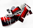 Vinyl graphic decals set suitable for Mercury 140 hp two stroke outboard engine. Vinyl stickers kit for Mercury 140 hp Handmade