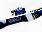 Vinyl blue graphic decals set suitable for Mercury 200 hp two stroke outboard engine. Vinyl stickers kit for Mercury 200 hp Handmade