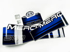 Vinyl blue graphic decals set suitable for Mercury 200 hp two stroke outboard engine. Vinyl stickers kit for Mercury 200 hp Handmade