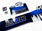 Vinyl blue graphic decals set suitable for Mercury EFI 200 hp two stroke outboard engine. Vinyl stickers kit for Mercury 200 electronic fuel injection  hp Handmade
