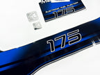 Vinyl blue graphic decals set suitable for Mercury EFI 175 hp two stroke outboard engine. Vinyl stickers kit for Mercury 175 electronic fuel injection  hp Handmade