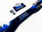 Vinyl blue graphic decals set suitable for Mercury EFI 175 hp two stroke outboard engine. Vinyl stickers kit for Mercury 175 electronic fuel injection  hp Handmade